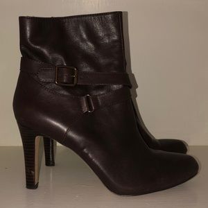 Ann Taylor brown leather booties